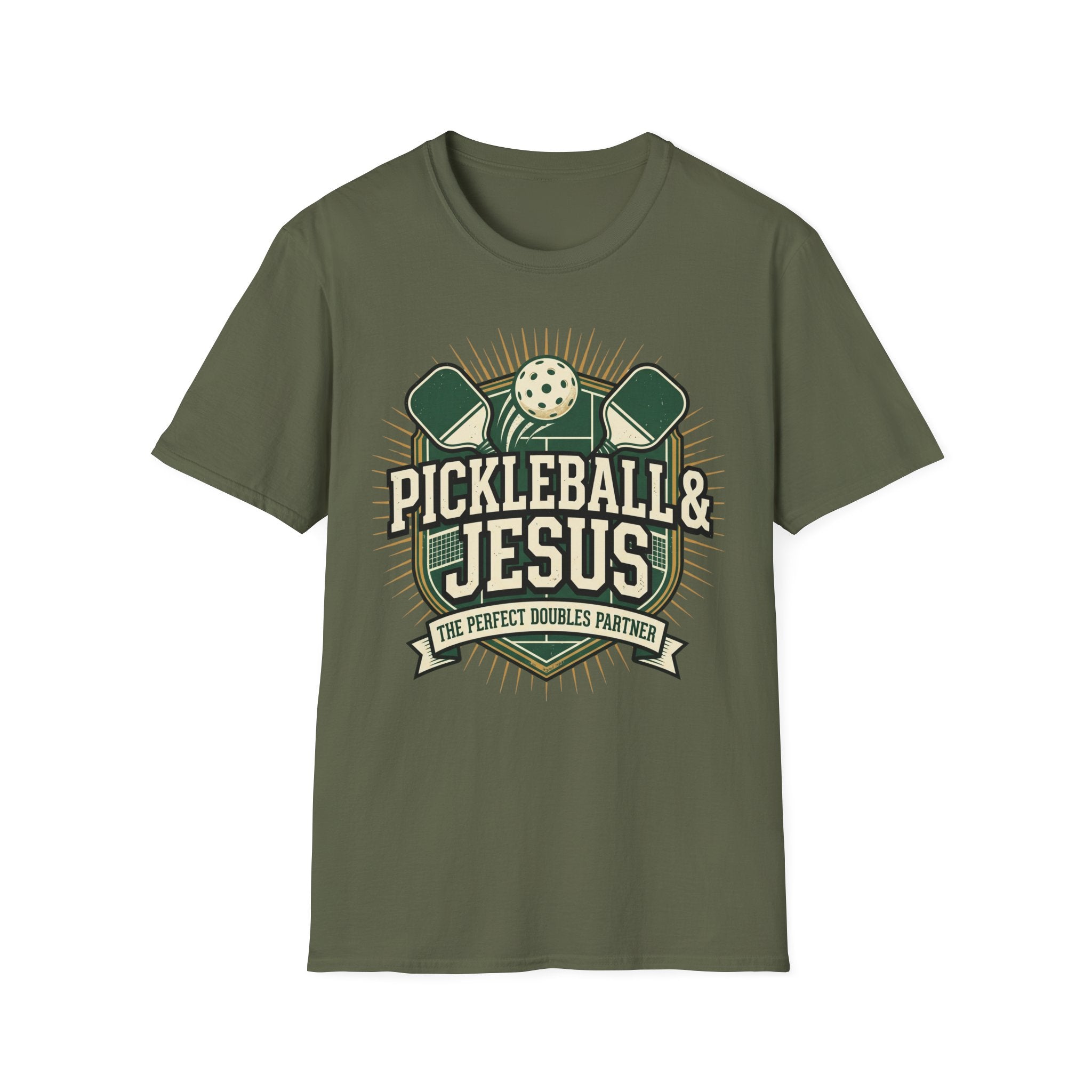 Pickleball And Jesus Perfect doubles T-Shirt