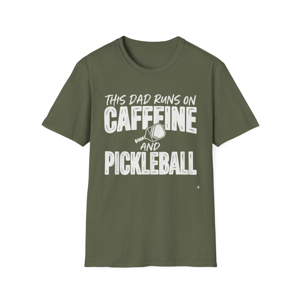 This Dad runs on coffee and Pickleball T-Shirt