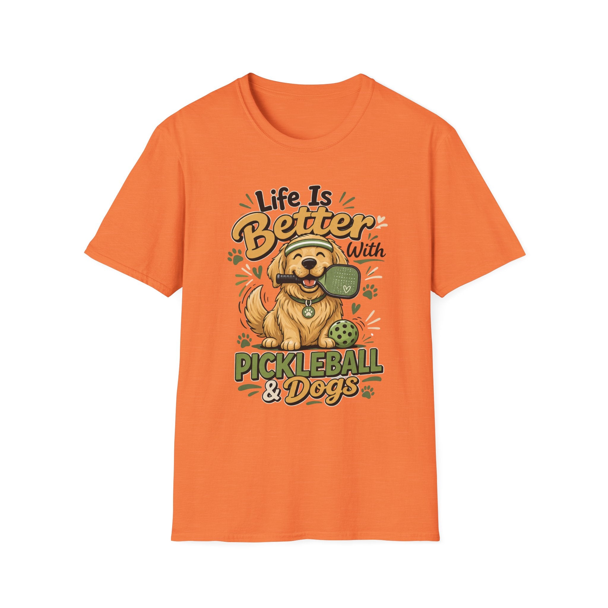 Life is better with pickleball and dogs T-Shirt