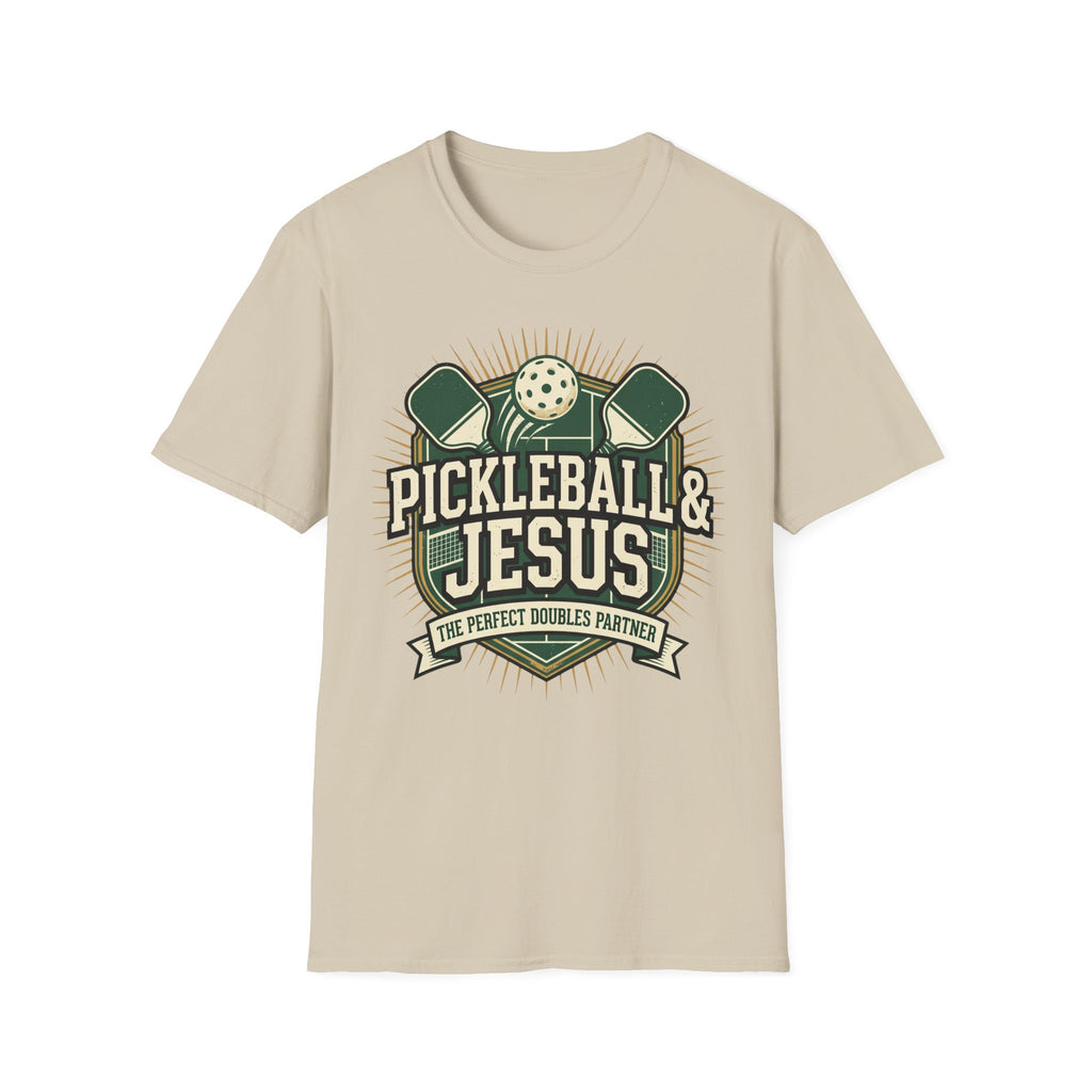 Pickleball And Jesus Perfect doubles T-Shirt