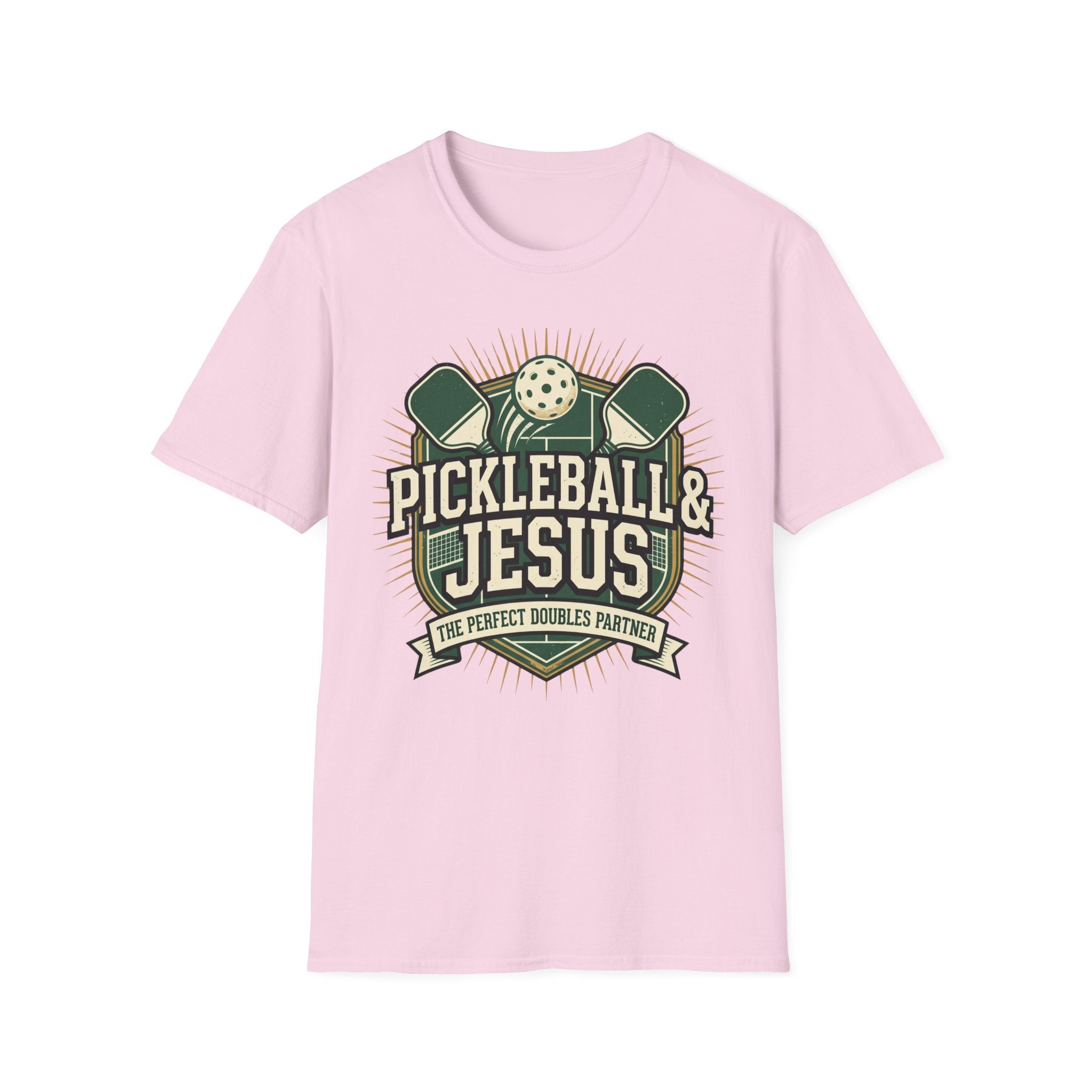 Pickleball And Jesus Perfect doubles T-Shirt
