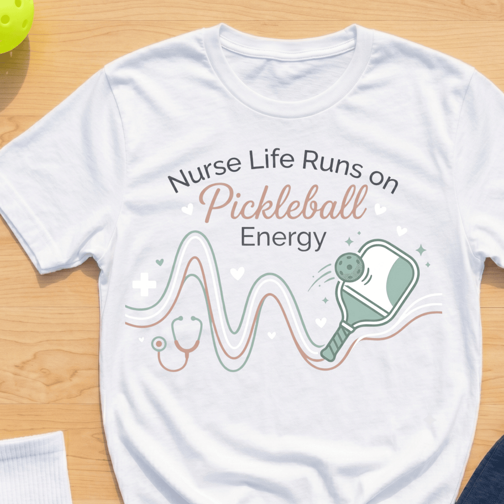 Nurse life runs on pickleball energy T-Shirt