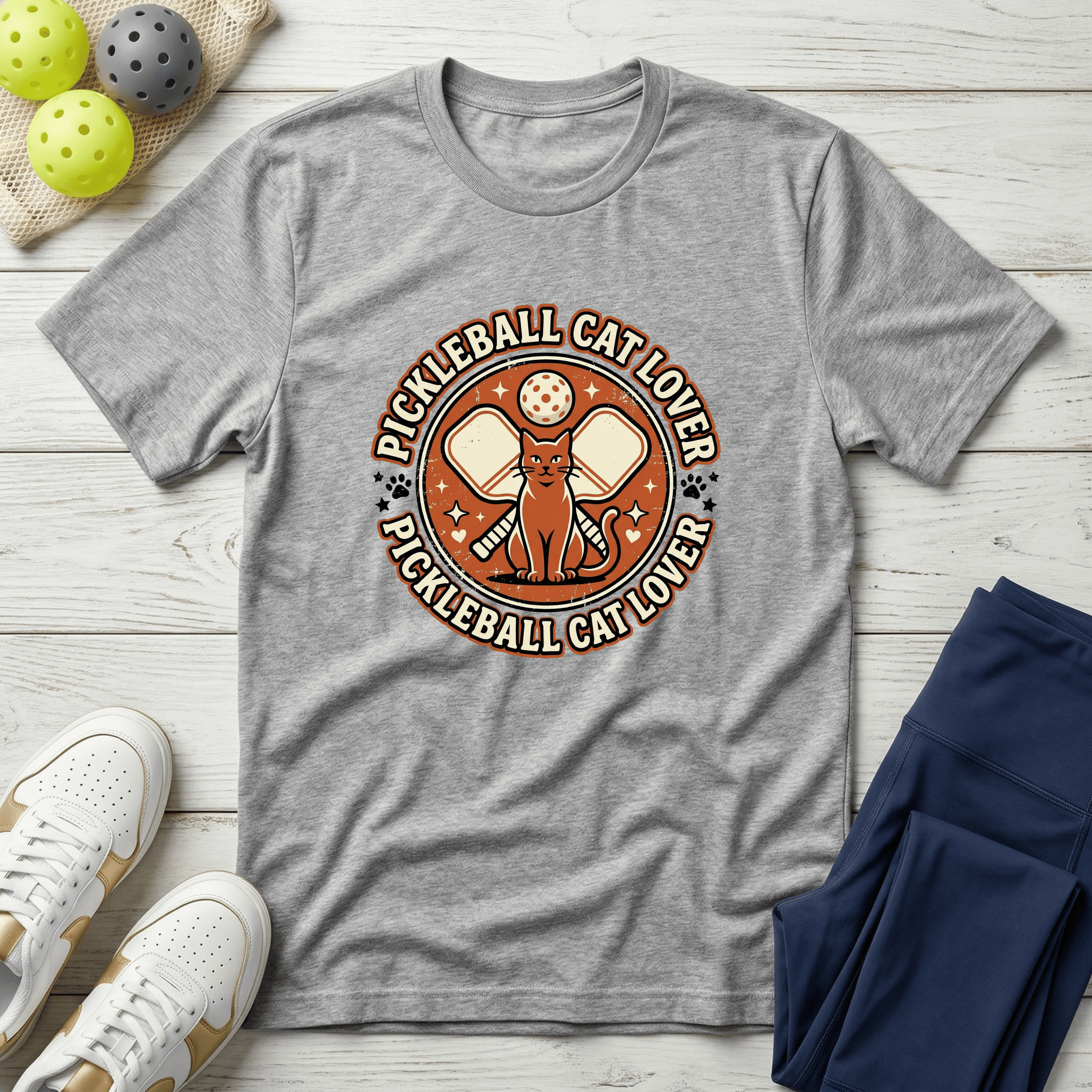 Pickleball cat lover T-Shirt