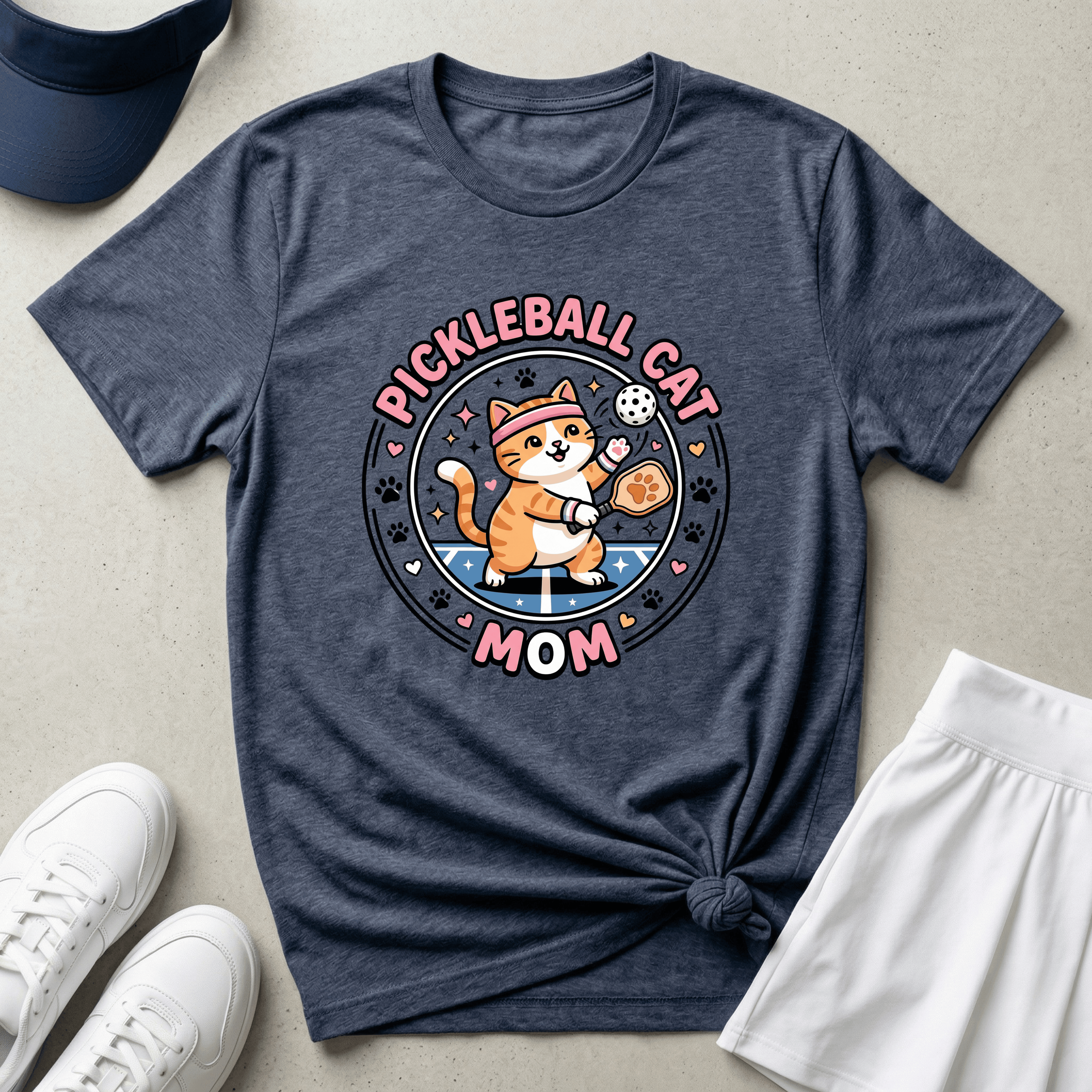 Pickleball cat Mom T-Shirt